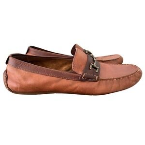 Cole Haan Mens 12 M Loafers Leather Brown Driving Moccasins Buckle Casual Shoes